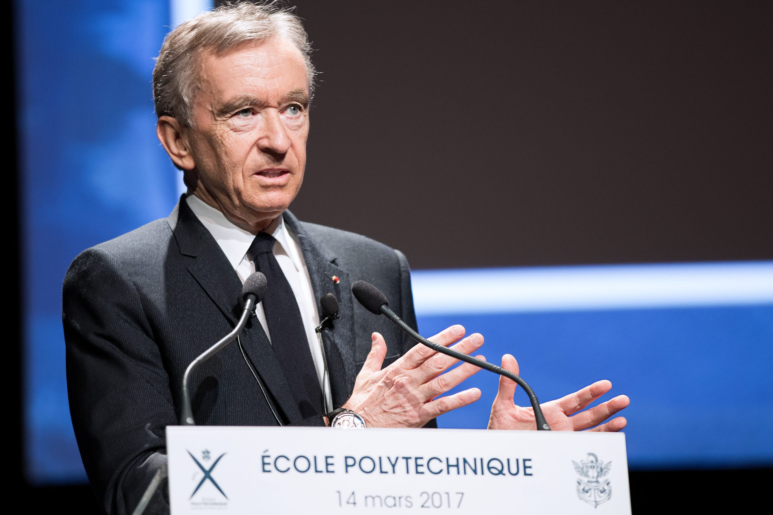 Conférence à l'Ecole polytechnique de Bernard Arnault "LVMH, la construction d'un leader mondial Français"