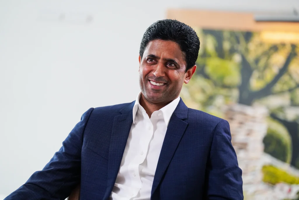 Nasser Al-Khelaïfi Präsident von PSG und BeIN Sport - Foto zur Illustration des Artikels Vermögen Nasser Al-Khelaïfi