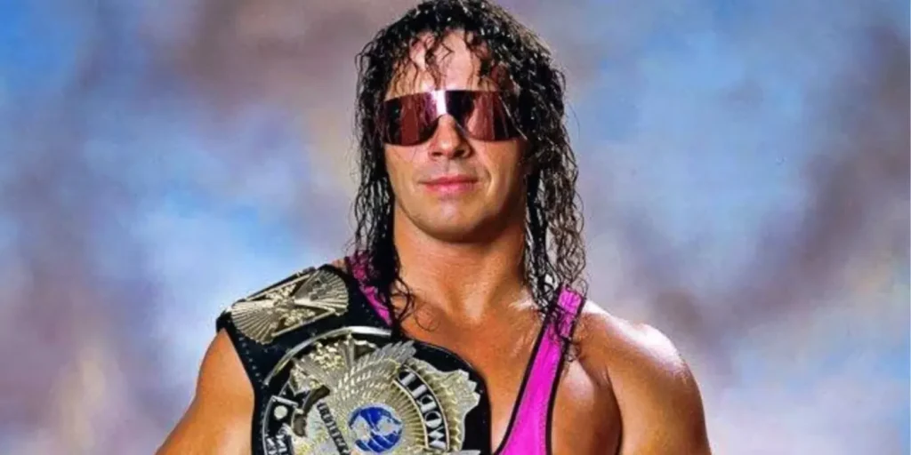 Bret Hart avec sa ceinture de Champion WWE - Photo d'illustration de l'article Fortune Bret Hart