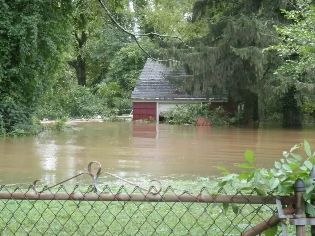Foto von der Außenseite des Hauses nach dem Hurrikan Irene - Illustratives Foto aus dem Artikel Fortune Sebastian Bach