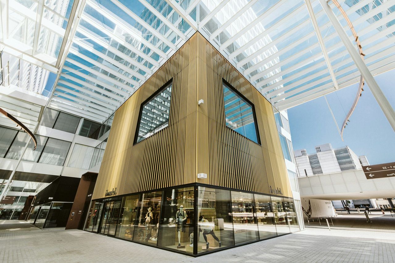 construction of a Tans Family shopping center