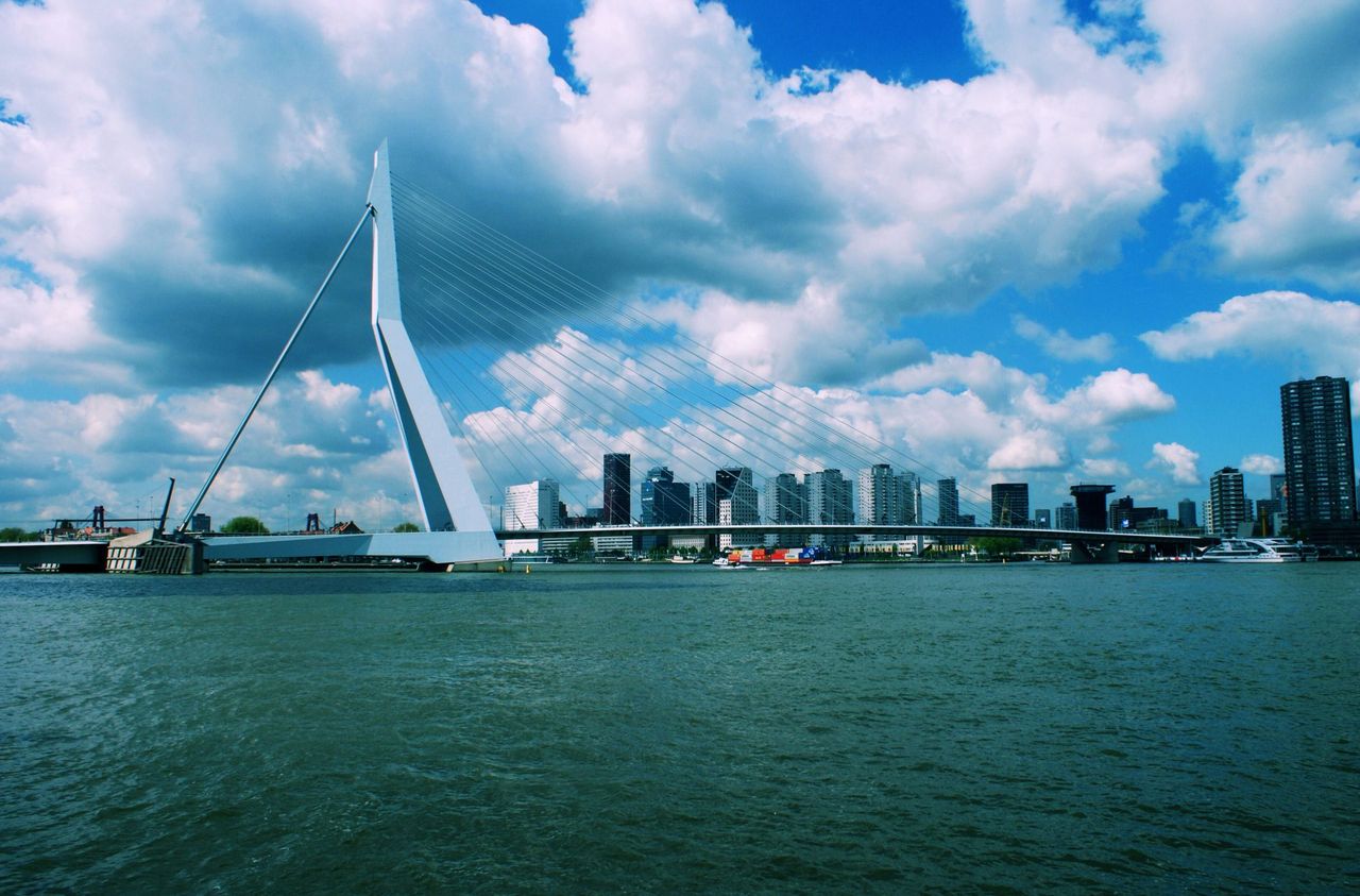 The erasmus bridge built by Vlassenroot and the wibo family