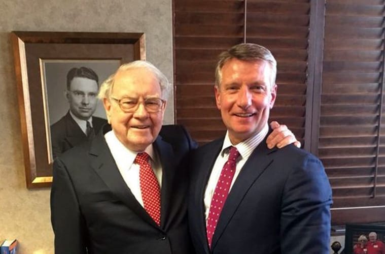 Photo of Warren Buffet and Piet Diossche buying US Floor