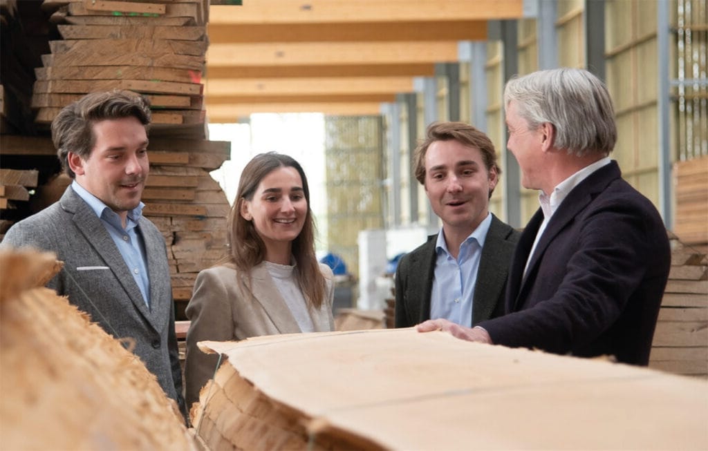 Cras family and father Frédéric Cras visit the plant 