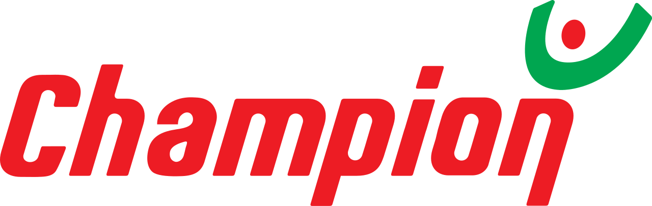 Champion company logo owned by Famille Mestdagh