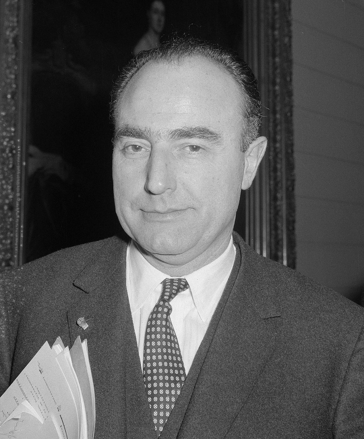 Photo of former Belgian minister Paul Vanden Boeynants