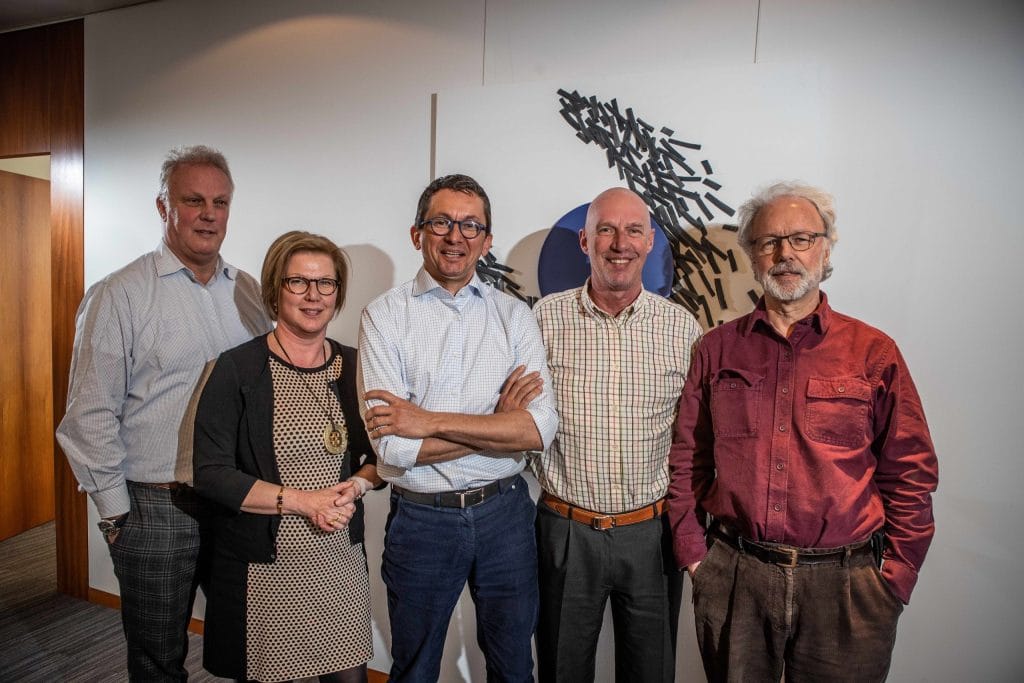 Photo of the Baert family with Jan Baert on the far right