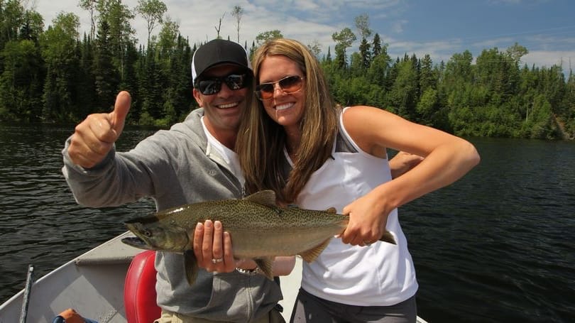 Cyril Chauquet and his wife fishing 