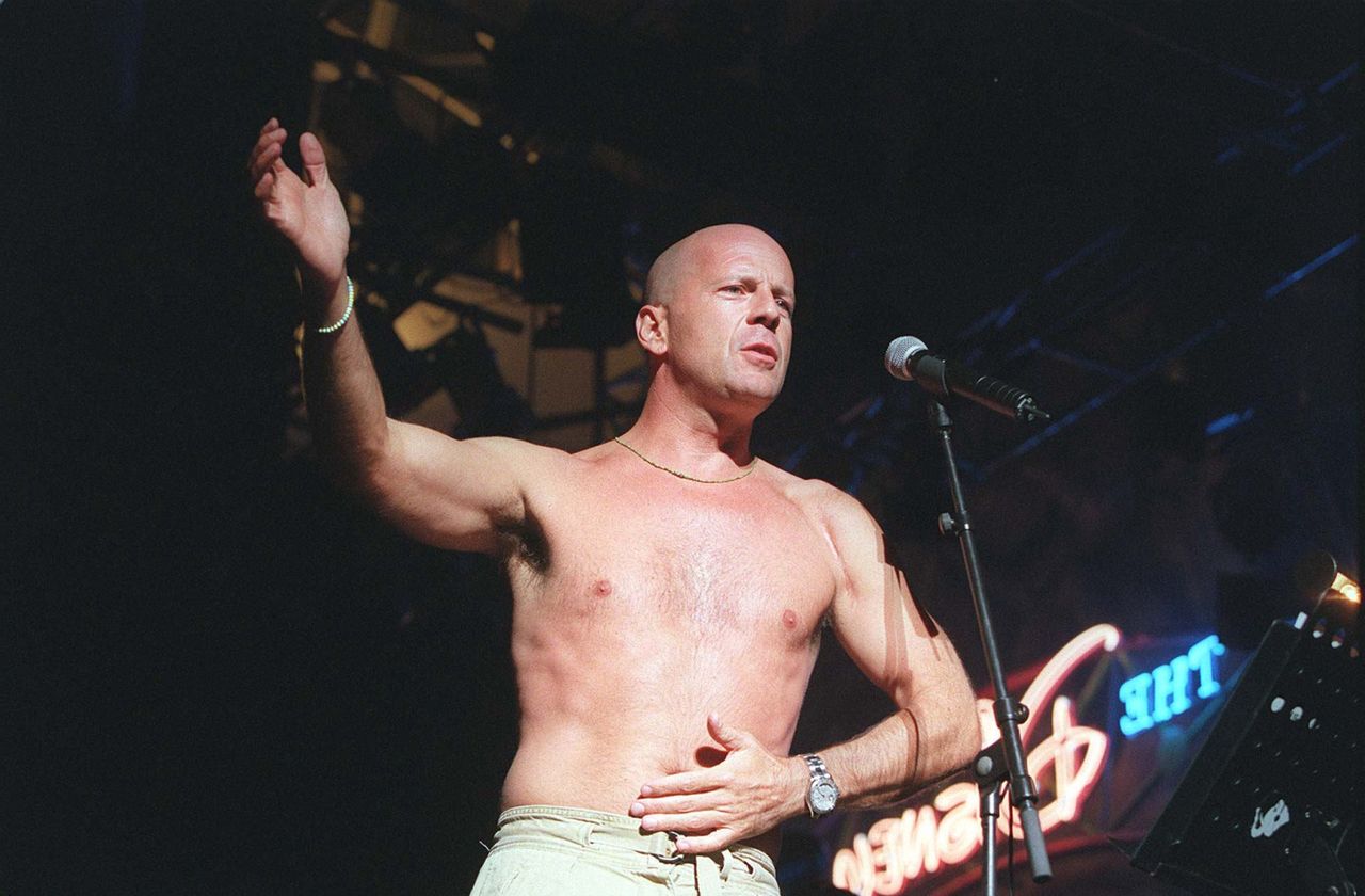 photo of Bruce Willis shirtless 
