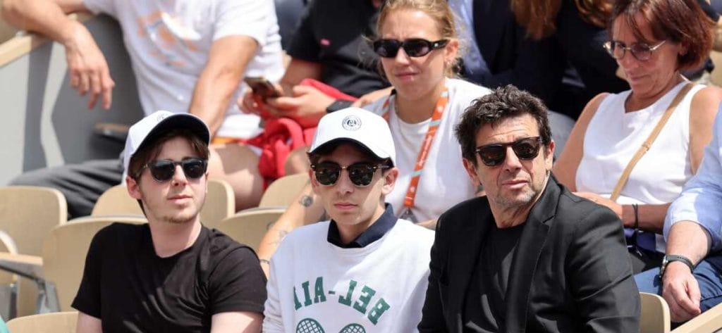 Patrick Bruel and his 2 children