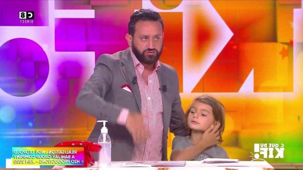 Cyril Hanouna mit seinem Sohn über die Sendung TPMP Lino