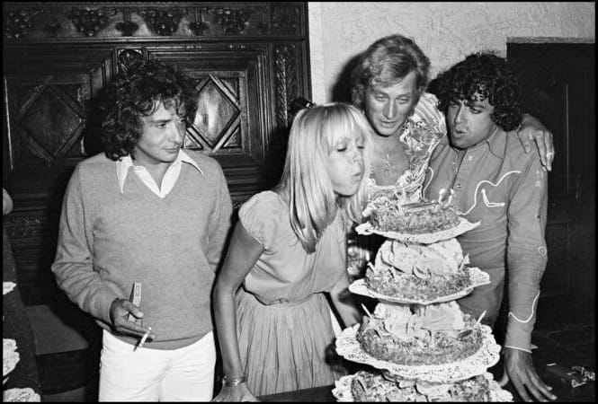 fotovortag von Michel Sardou und John holliday