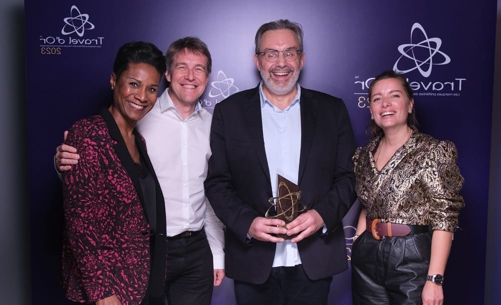 Jean-Pierre Nadir receiving an entrepreneurial award