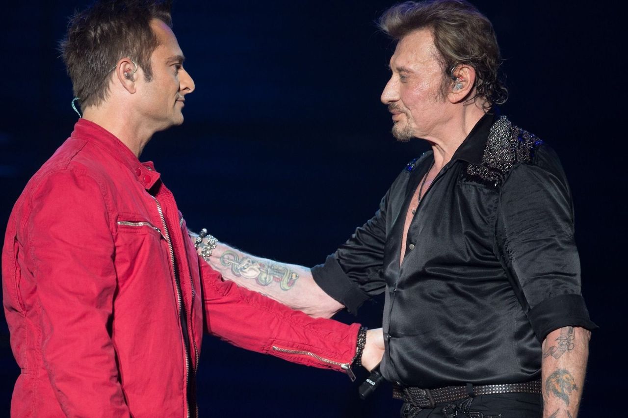David Hallyday and his father