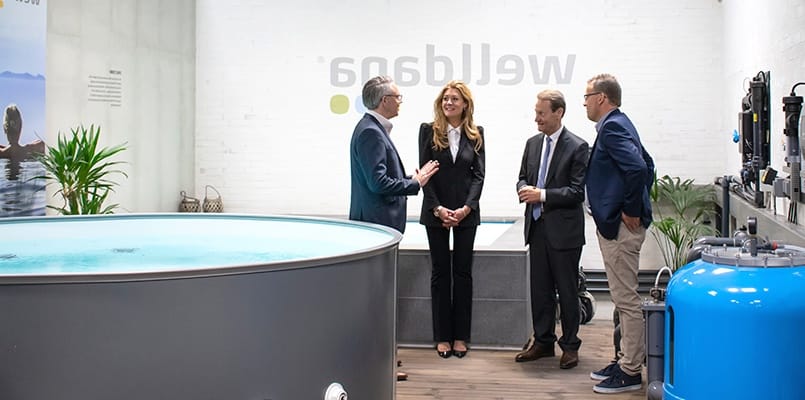 Sofie Pollet pictured with her fortune of over 170 million euros