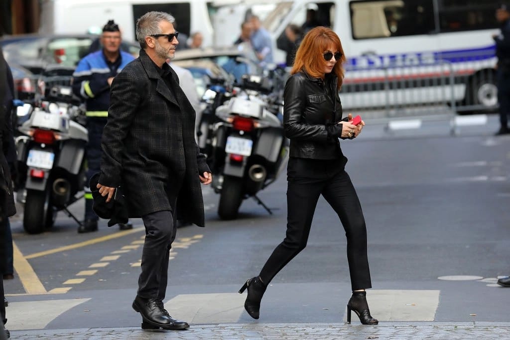 photo of her husband and Mylène Farmer 