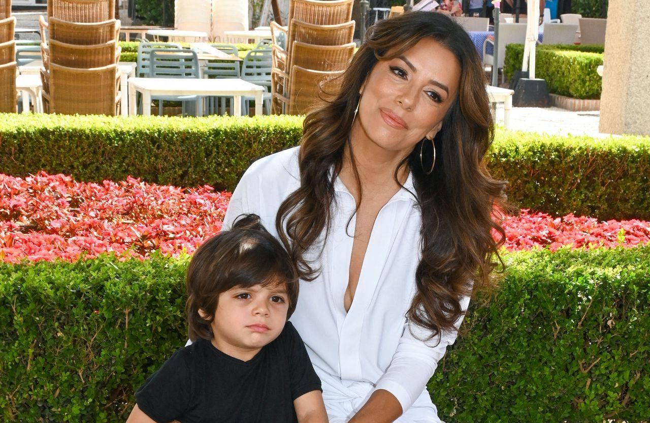 Eva Longoria and her son 