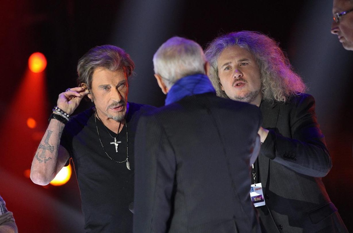 Yvan Cassar with Johnny Hallyday