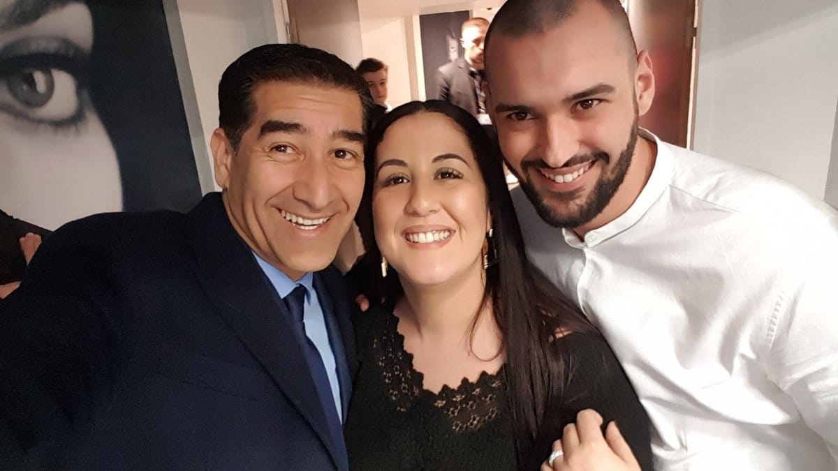 Karim Zeribi avec sa famille