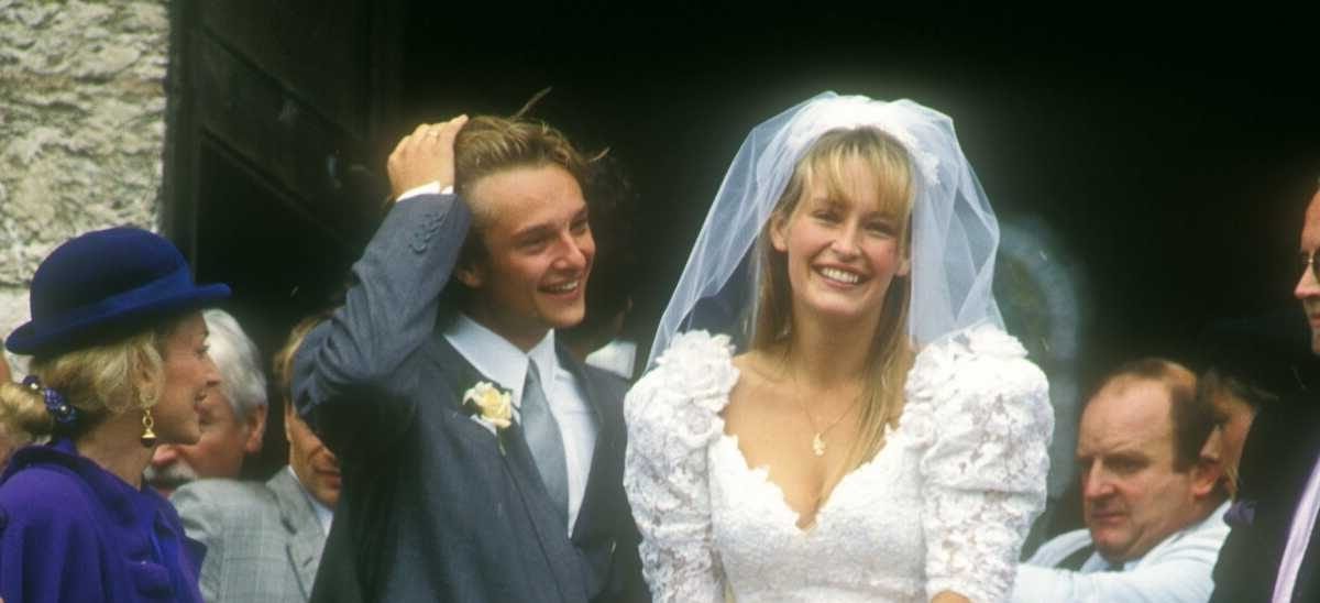 Trouwfoto david hallyday en alexandra pastor