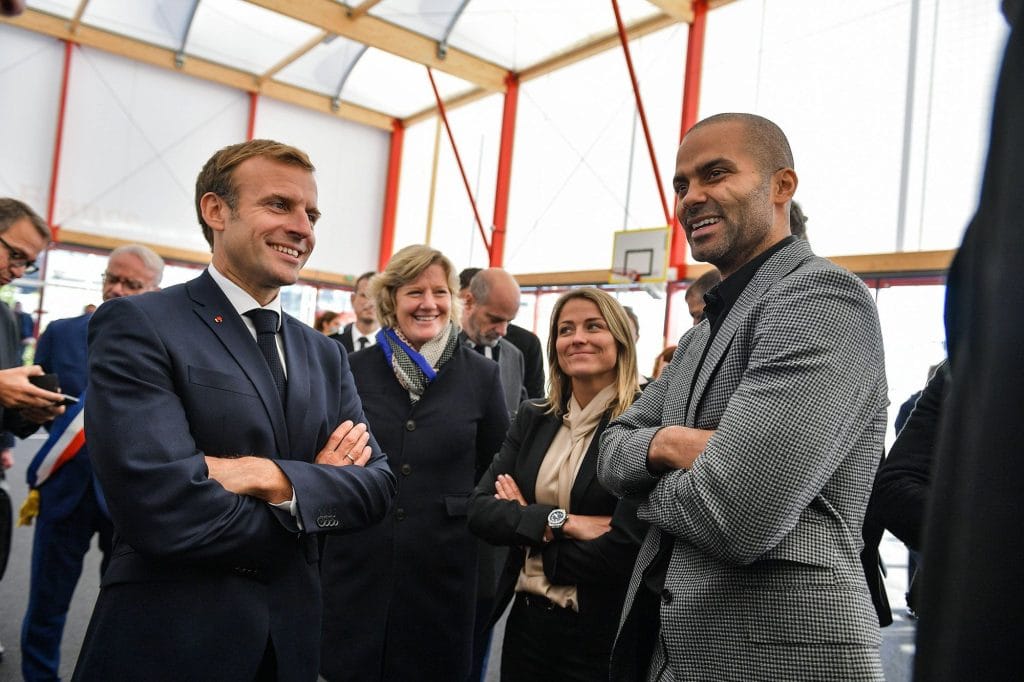 Tony Parker avec Emmanuel Macron président