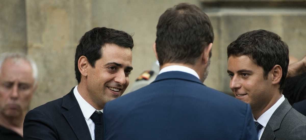 Gabriel Attal with his former partner