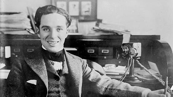 Charlie Chaplin's photo without moustache