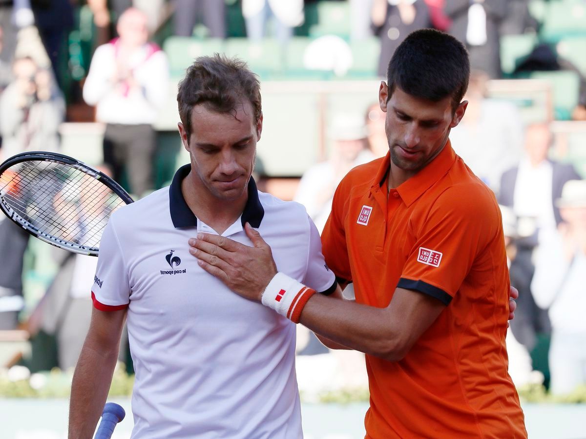 Richard Gasquet and Novak Djokovic