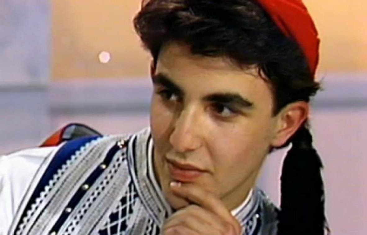 photo of young Nikos Aliagas