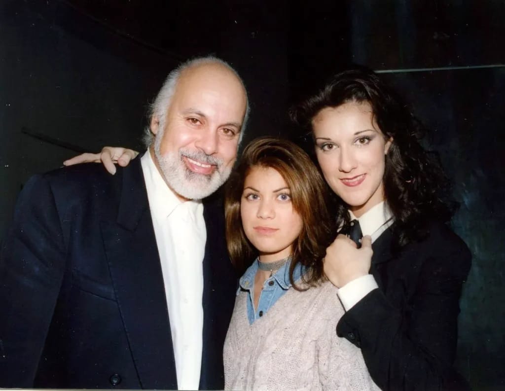 Anne-Marie Angélil in her youth with René Angélil and Céline Dion - Anne-Marie Angélil Fortune cover photo