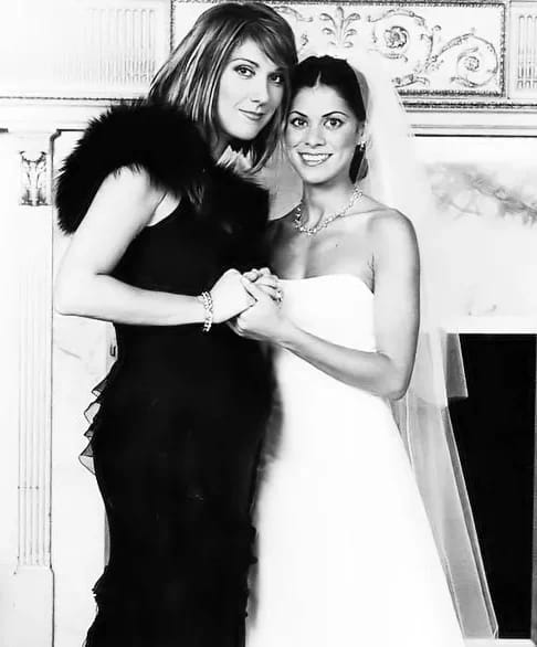 Céline Dion with Anne-Marie Angélil in wedding dress - Anne-Marie Angélil Fortune cover photo