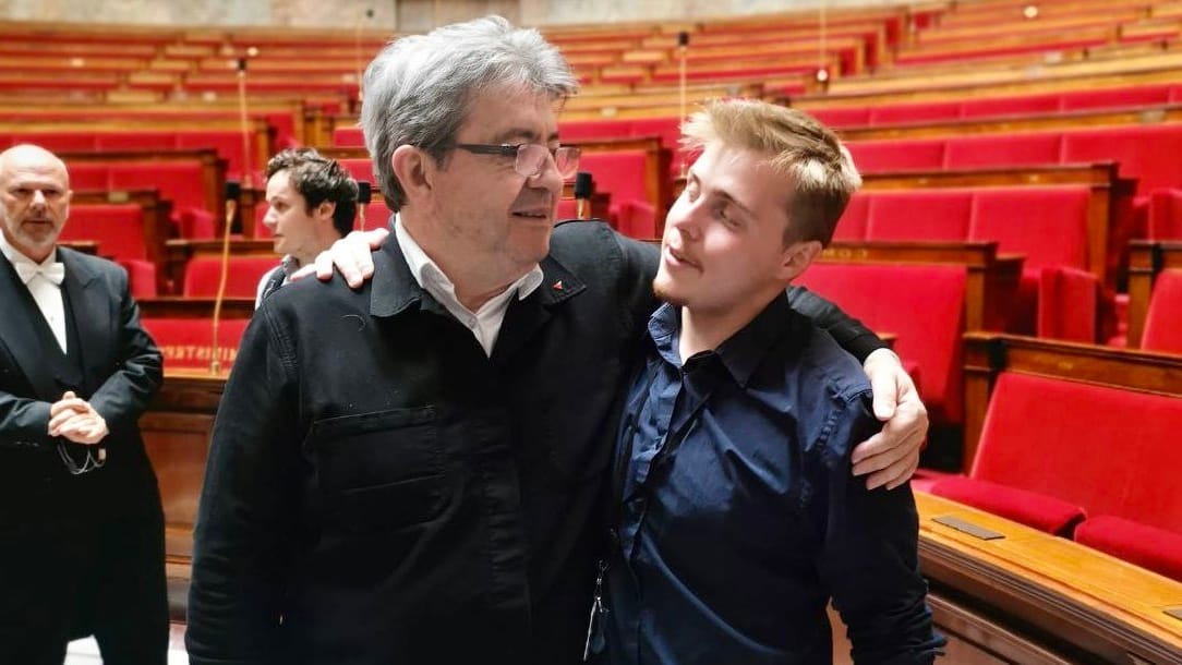 photo of Jean-Luc Mélenchon and louis boyard