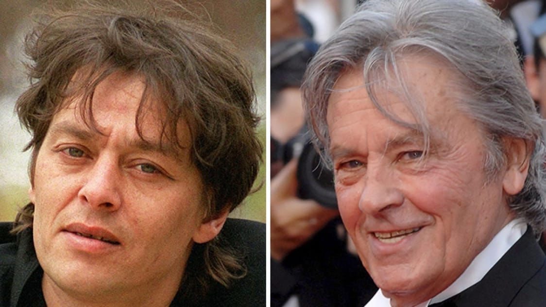 makeshift photo of Ari Boulogne and alain delon