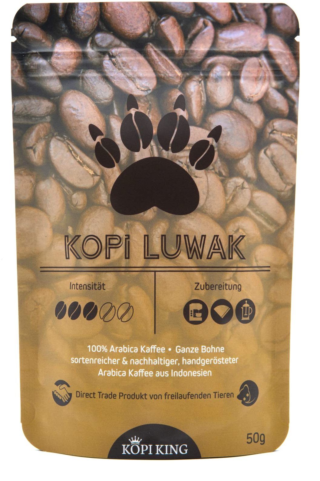 Coffee Kopi Luwak 100% Arabica 50g arabic style