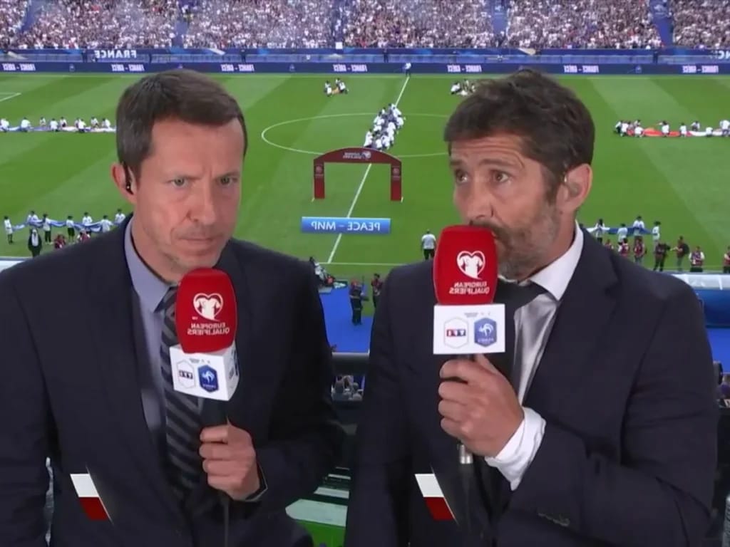 Bixente Lizarazu and Grégoire Margotton on TF1 - Illustration photo for the article Bixente Lizarazu Net Worth