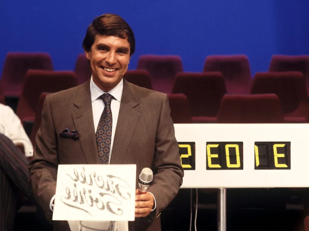 Jean-Pierre Foucault in Sacrée Soirée - Illustratie bij het artikel Fortune Jean-Pierre Foucault