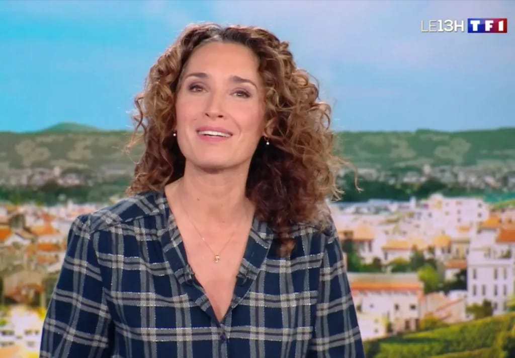 Marie-Sophie Lacarrau in den 13-Uhr-Nachrichten von TF1 - Foto zur Illustration des Artikels Fortune Marie-Sophie Lacarrau