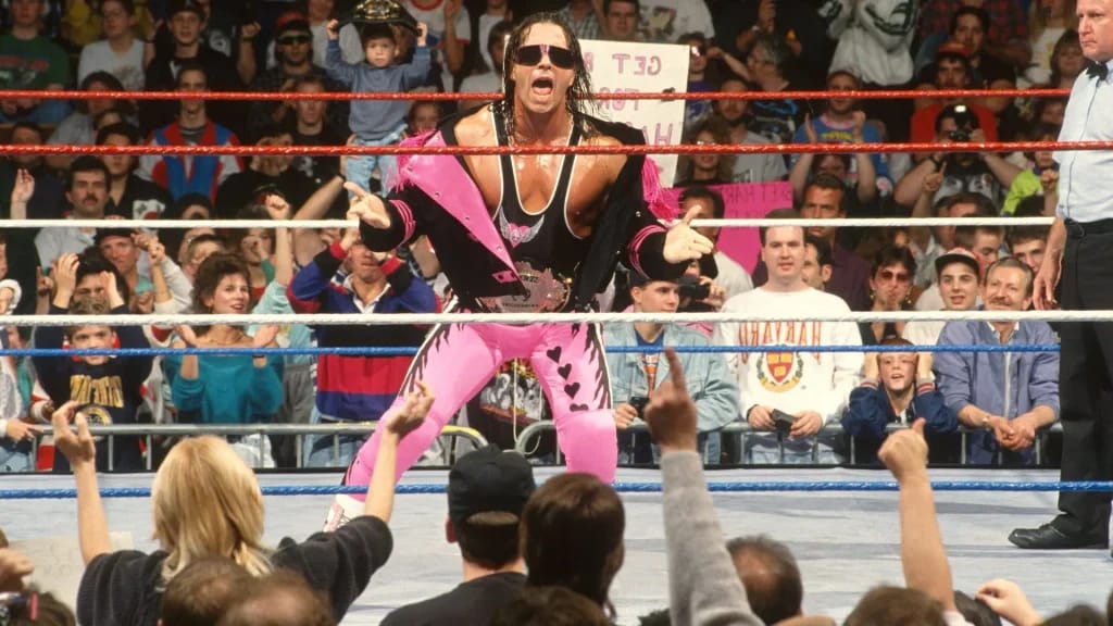Bret Hart in de ring - Illustratiefoto van het artikel Vermogen Bret Hart