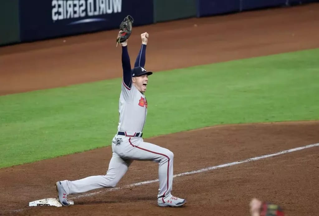 Freddie Freeman - Illustrationsfoto des Artikels Vermögen Freddie Freeman