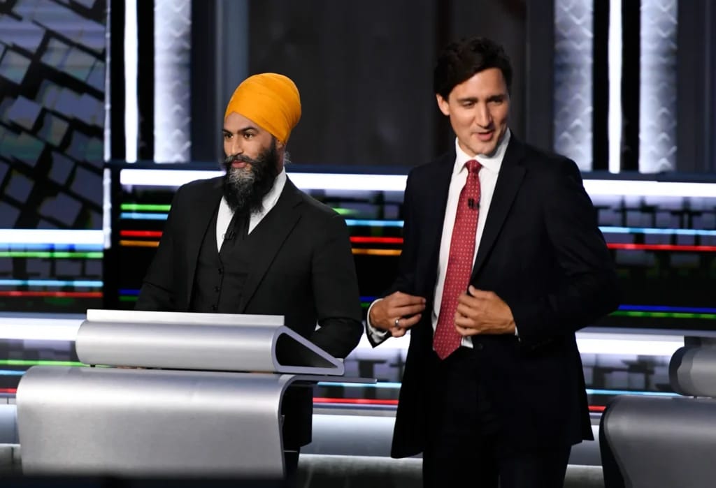 Jagmeet Singh en Justin Trudeau - Illustratiefoto van het artikel Vermogen Jagmeet Singh