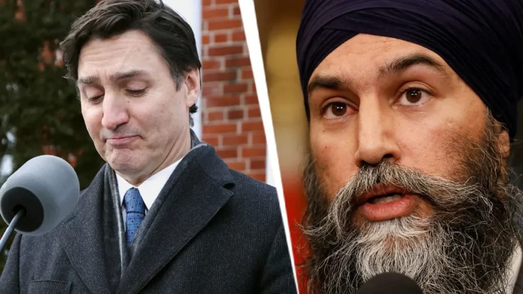 Justin Trudeau en Jagmeet Singh - Illustratiefoto van het artikel Vermogen Jagmeet Singh