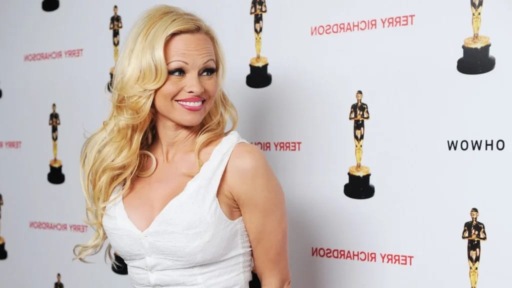 Pamela Anderson - Illustrationsfoto des Artikels Vermögen Pamela Anderson