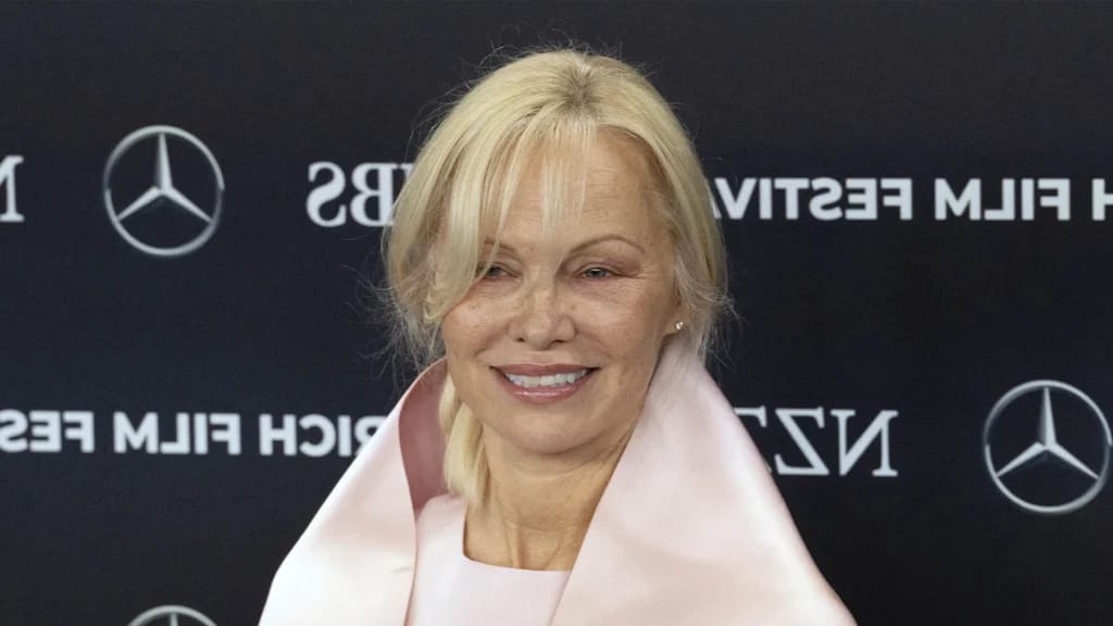 Pamela Anderson - Illustrationsfoto des Artikels Vermögen Pamela Anderson