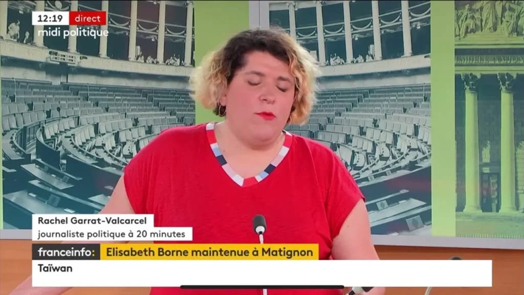 Rachel Garrat-Valcarcel dans Midi politique sur Franceinfo - Photo d'illustration de l'article Fortune Rachel Garrat-Valcarcel